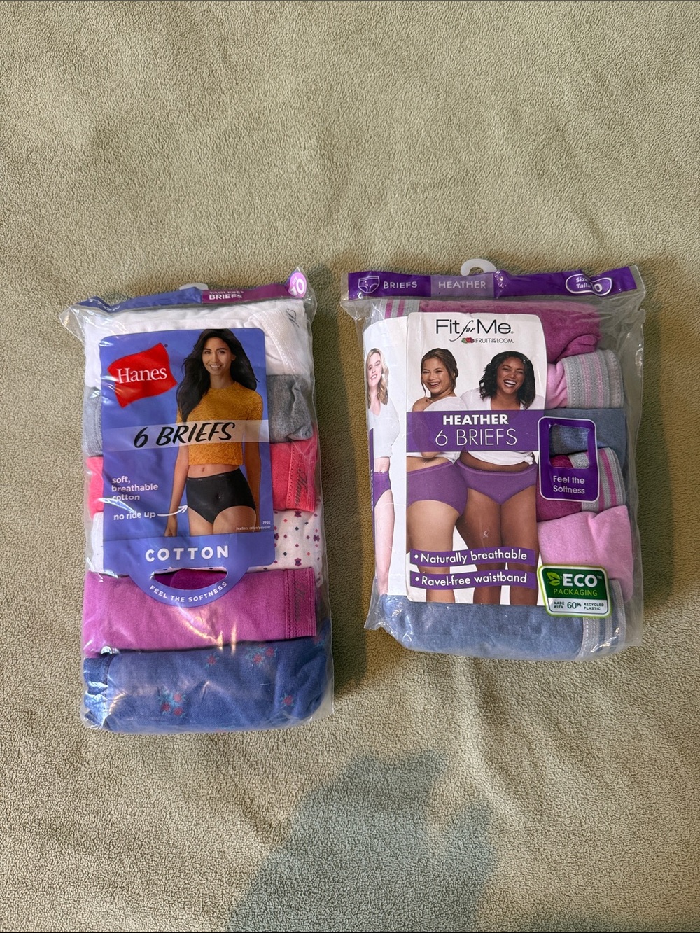 Hanes & Fruit of the Loom Women’s Panties 2 pks of 6 each.